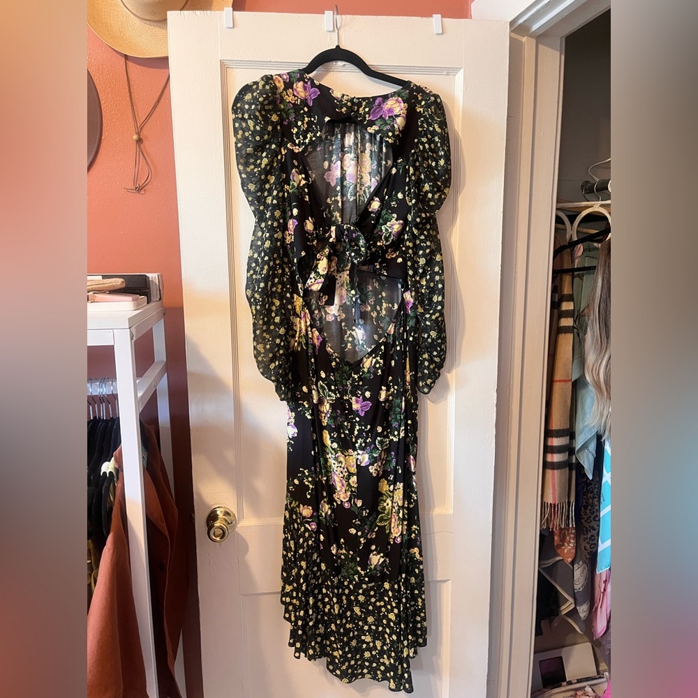 For Love And Lemons Ross Midi Floral Dress Size Large